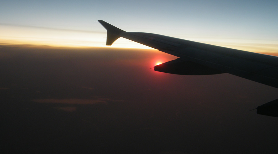 Sunset at 30,000 feet